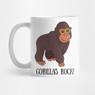 Gorillas Rock, Funny Cute Gorilla Love Mug